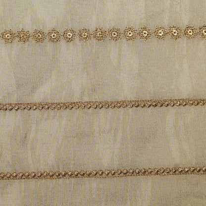 Beige Color Tissue Stripe Fabric