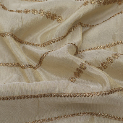 Beige Color Tissue Stripe Fabric