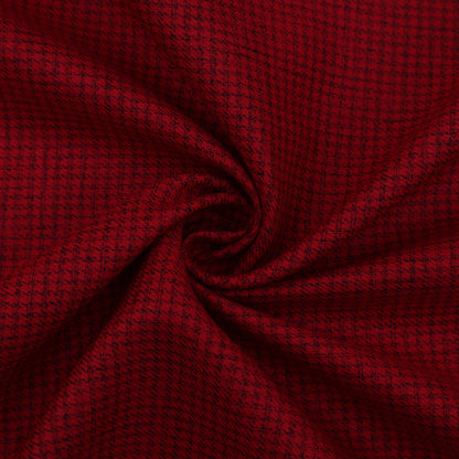 Red Color Pashmina Check Fabric