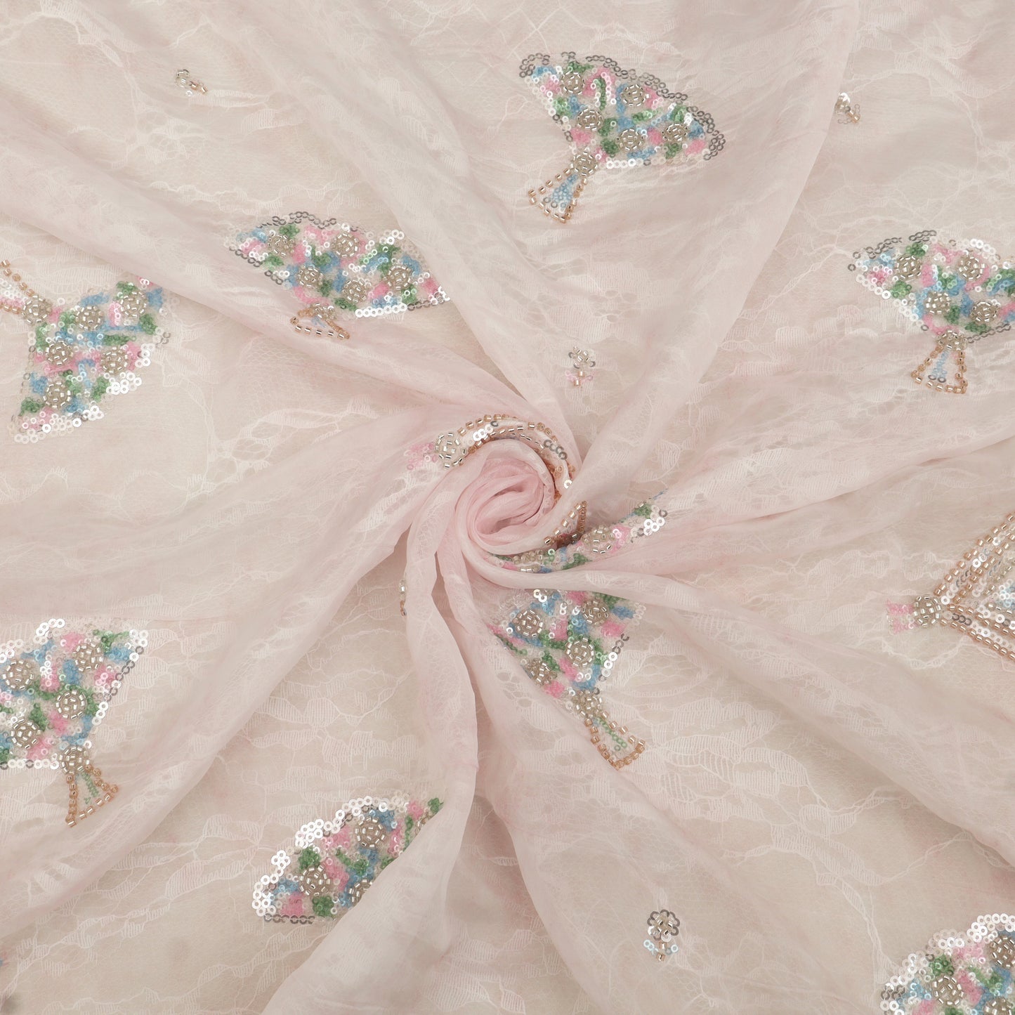 Organza Net Embroidery Fabric