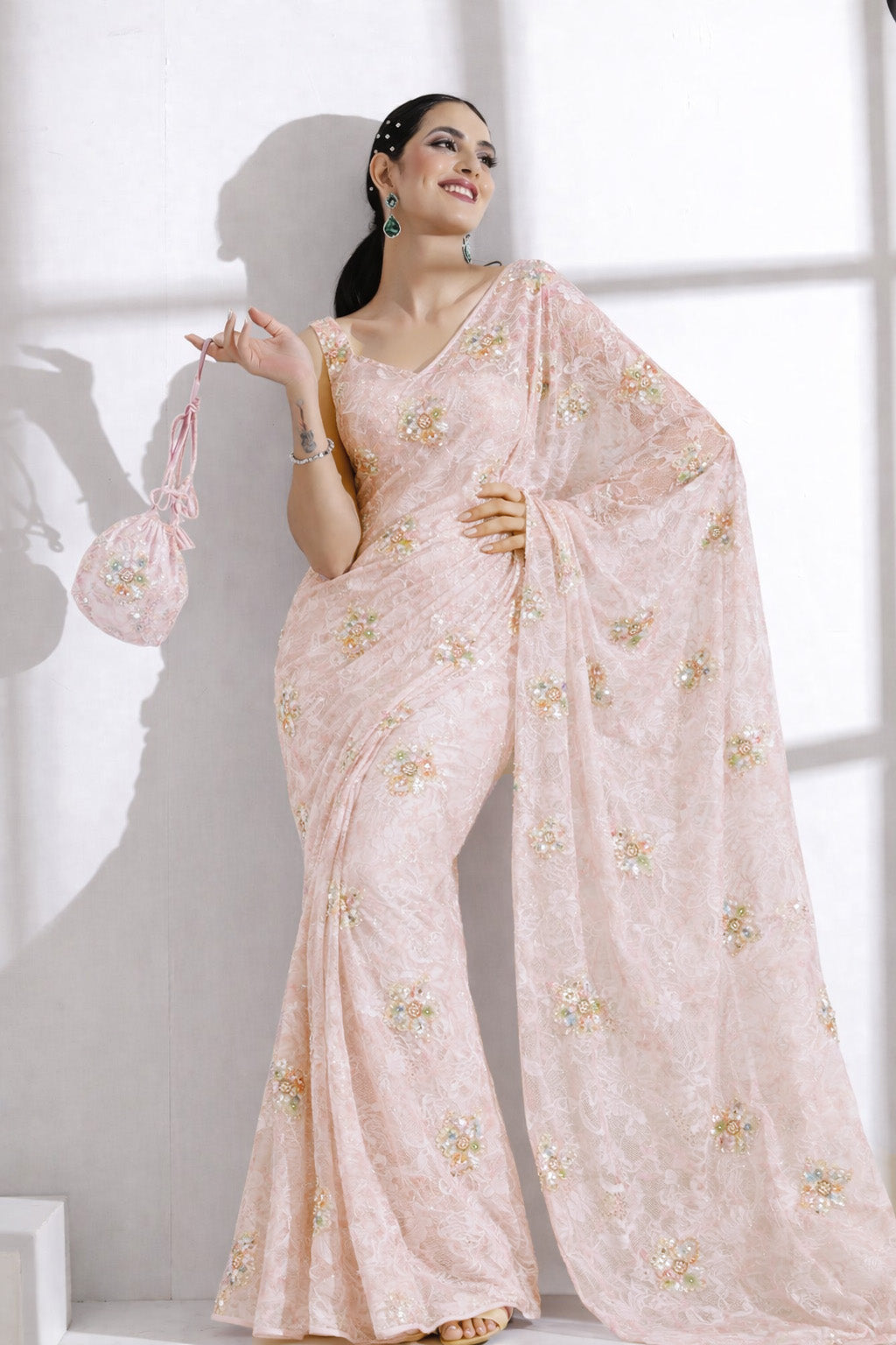 Organza Net Embroidery Fabric