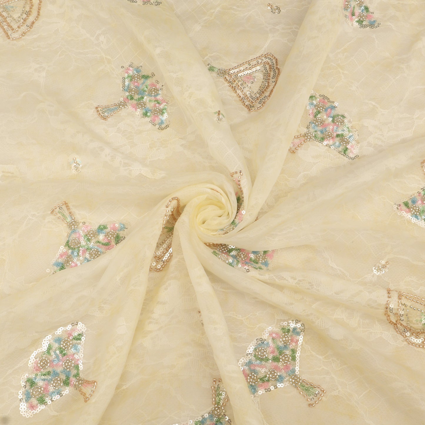 Organza Net Embroidery Fabric