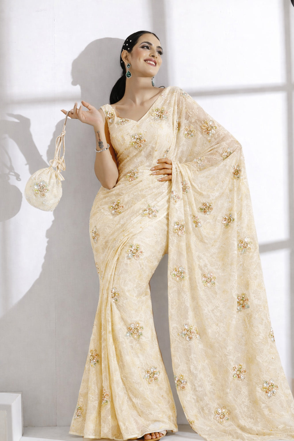 Organza Net Embroidery Fabric