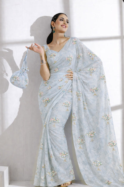 Organza Net Embroidery Fabric