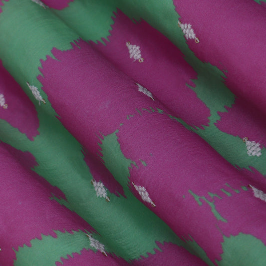 Colored Color Mulmul Embroidery Fabric