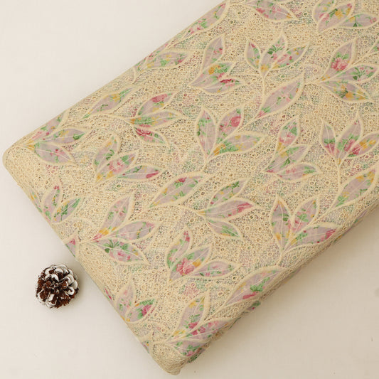Georgette Patch Print Embroidery Fabric