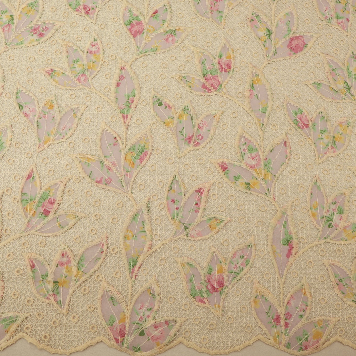 Georgette Patch Print Embroidery Fabric