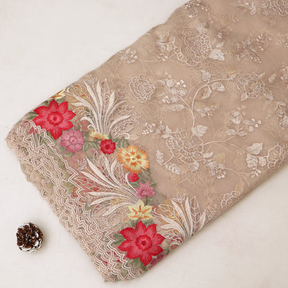 Pure Organza Cut Work Embroidery Fabric