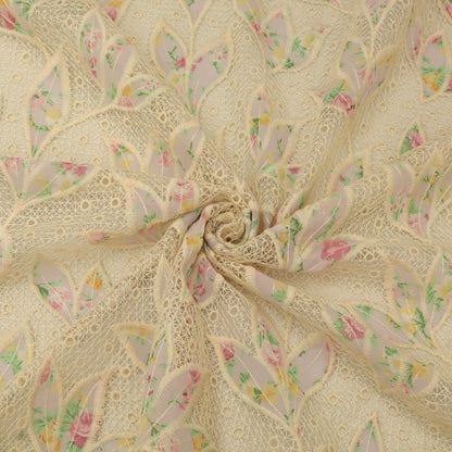 Georgette Patch Print Embroidery Fabric