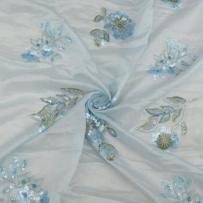 Chanderi Embroidery Fabric