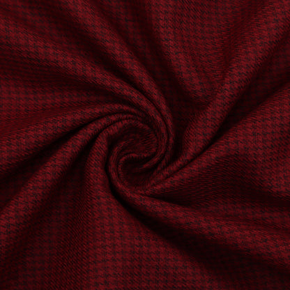 Maroon Color Pashmina Check Fabric