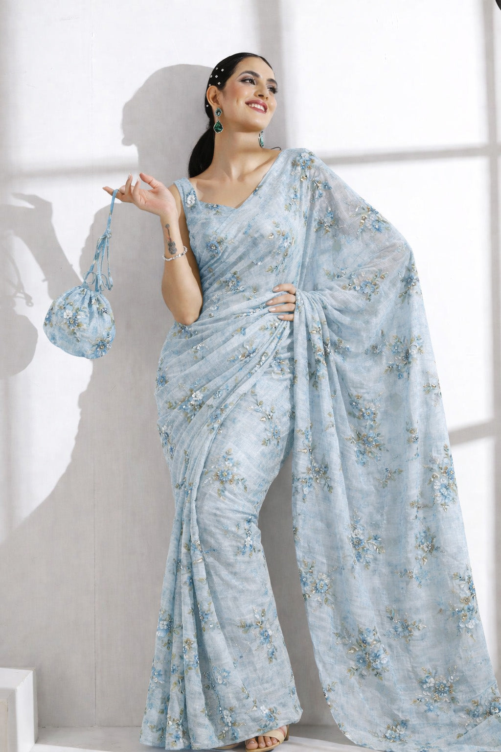 Chanderi Embroidery Fabric