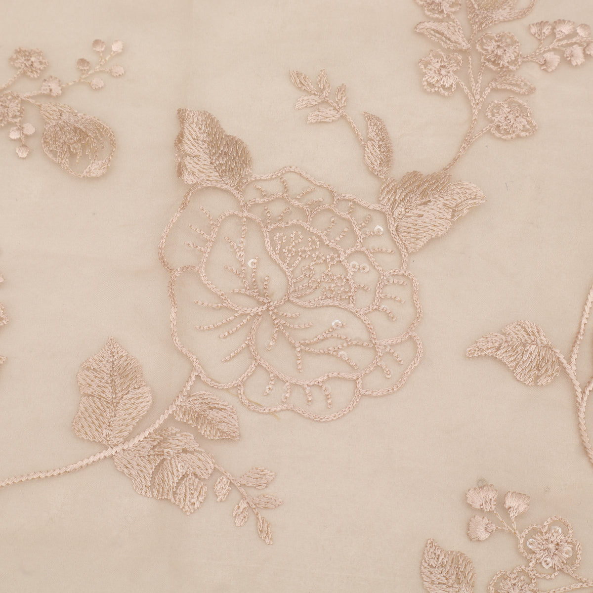 Pure Organza Cut Work Embroidery Fabric