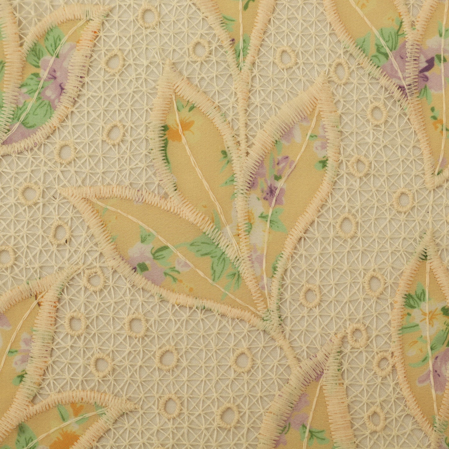 Georgette Patch Print Embroidery Fabric