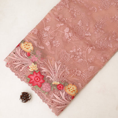 Pure Organza Cut Work Embroidery Fabric