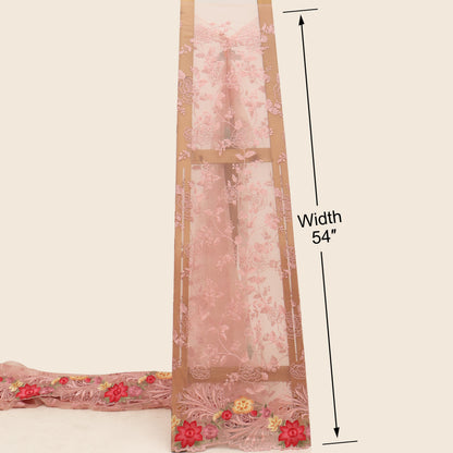Pure Organza Cut Work Embroidery Fabric