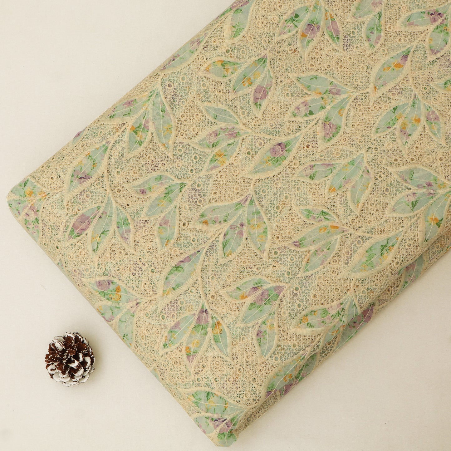 Georgette Patch Print Embroidery Fabric