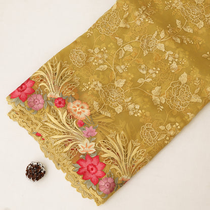 Pure Organza Cut Work Embroidery Fabric