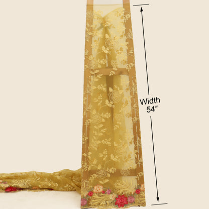 Pure Organza Cut Work Embroidery Fabric