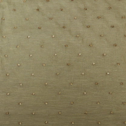 Beige Color Tissue Embroidery Fabric