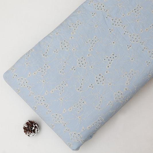 Crepe Stripe Embroidery Fabric