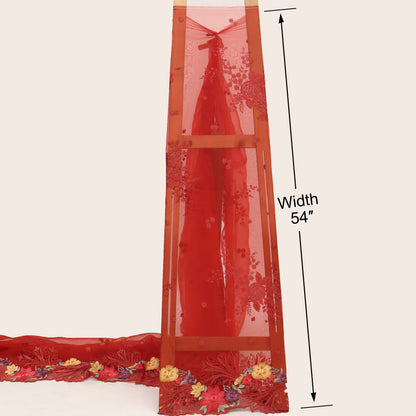 Pure Organza Cut Work Embroidery Fabric