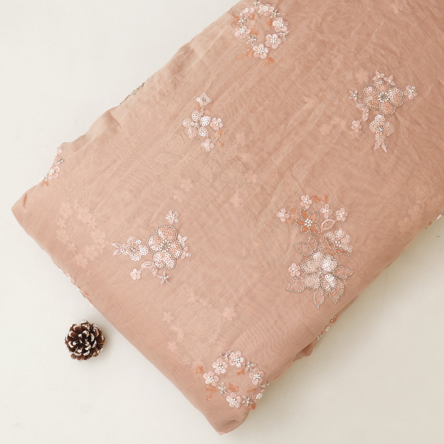 Chanderi Embroidery Fabric