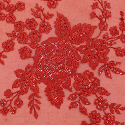 Pure Organza Cut Work Embroidery Fabric