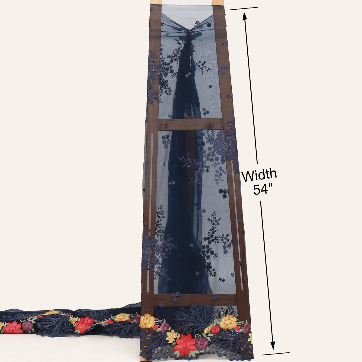 Pure Organza Cut Work Embroidery Fabric