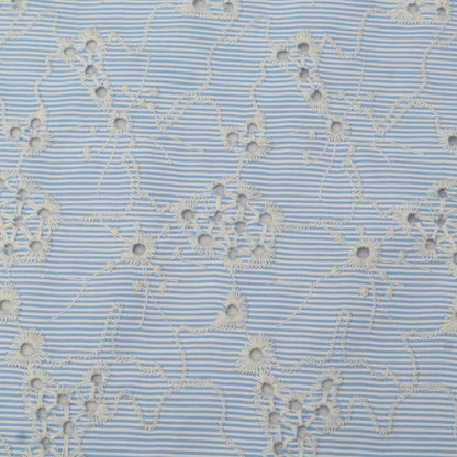 Crepe Stripe Embroidery Fabric