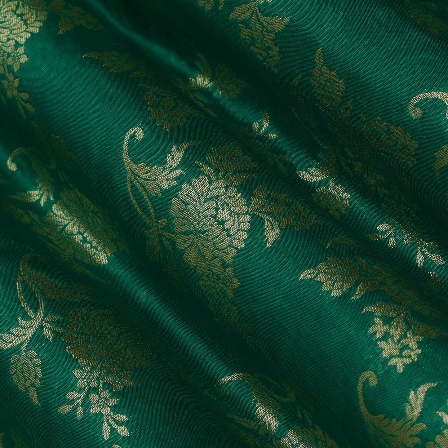 Green Color Brocade Fabric