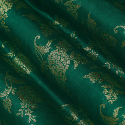 Green Color Brocade Fabric