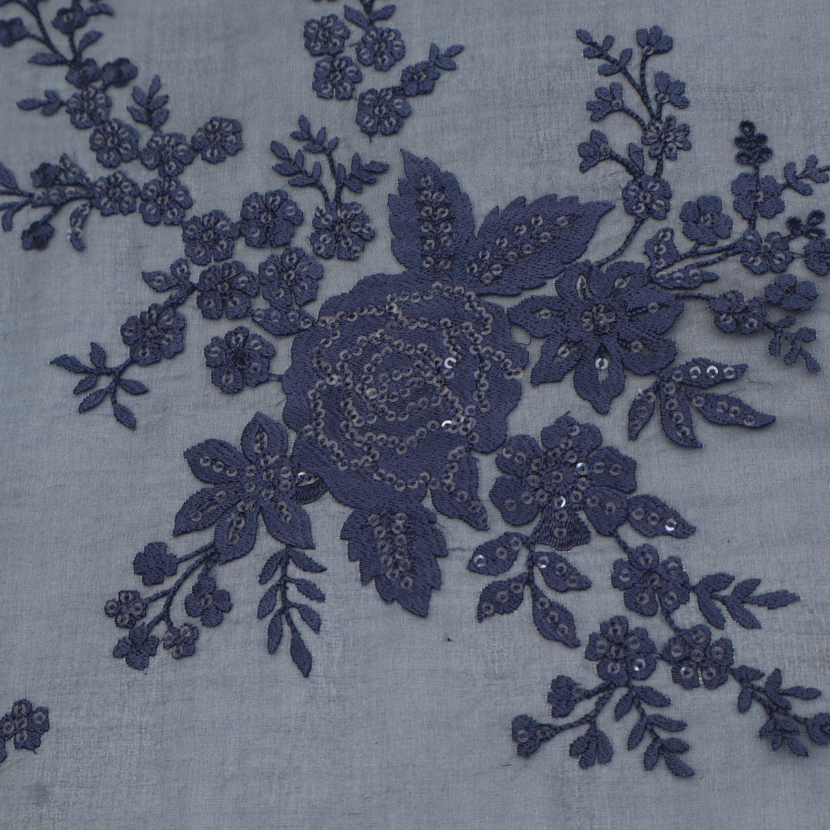 Pure Organza Cut Work Embroidery Fabric
