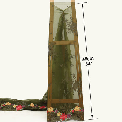 Pure Organza Cut Work Embroidery Fabric