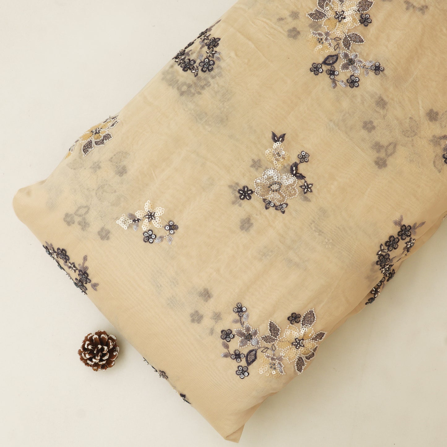 Chanderi Embroidery Fabric