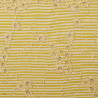 Crepe Stripe Embroidery Fabric