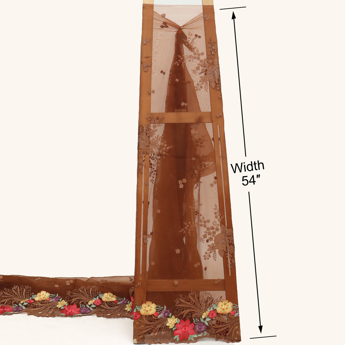 Pure Organza Cut Work Embroidery Fabric