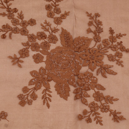 Pure Organza Cut Work Embroidery Fabric