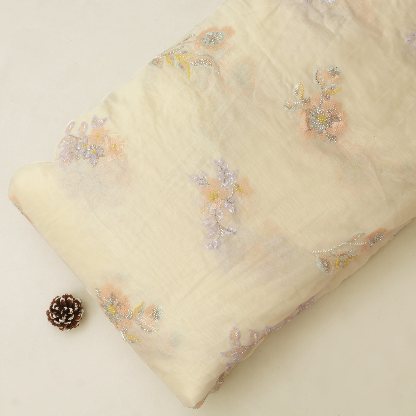 Chanderi Embroidery Fabric