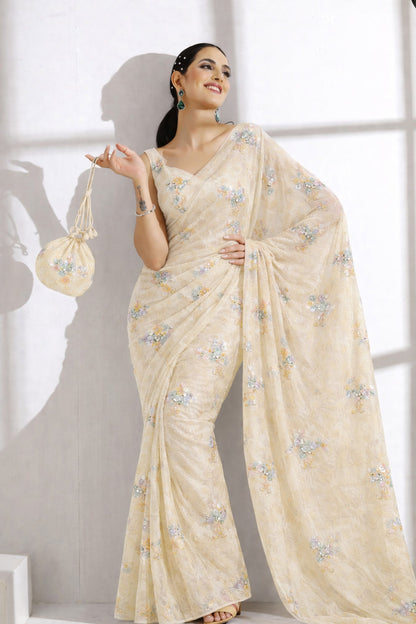 Chanderi Embroidery Fabric