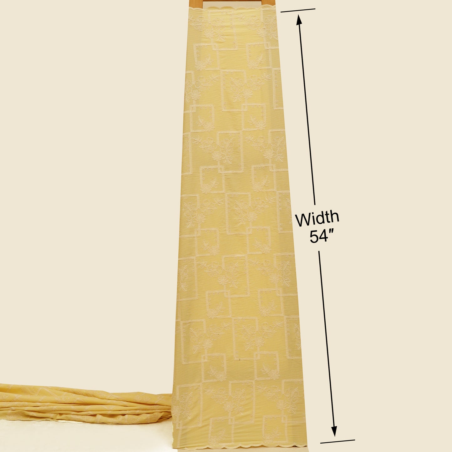 Crepe Stripe Embroidery Fabric