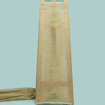 Gold Color Crush Tissue Zari Fabric