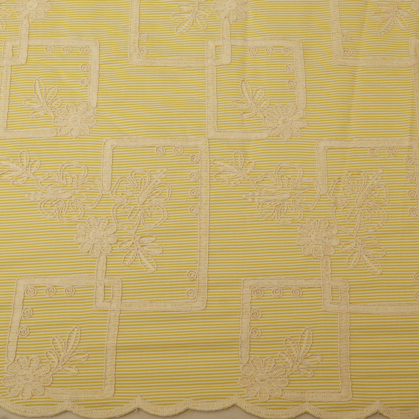 Crepe Stripe Embroidery Fabric