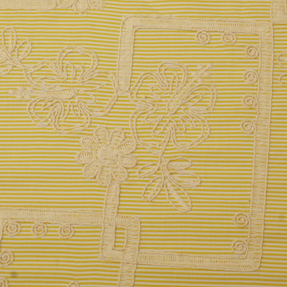 Crepe Stripe Embroidery Fabric