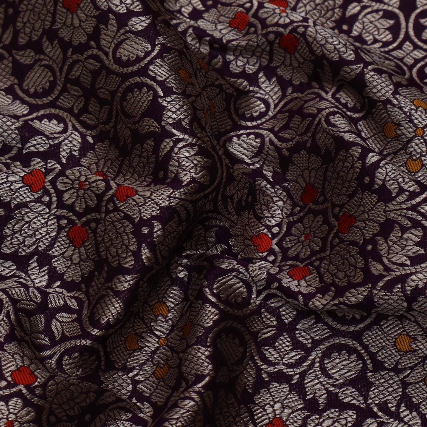 Purple Color Brocade Fabric