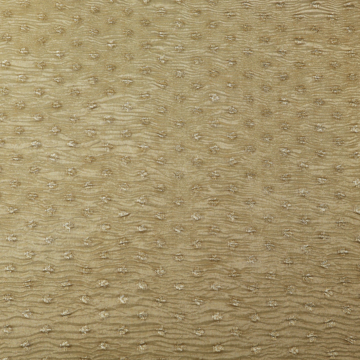 Gold Color Crush Tissue Zari Fabric