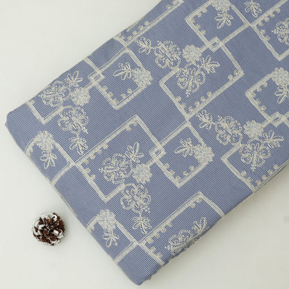 Crepe Stripe Embroidery Fabric