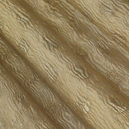 Gold Color Crush Tissue Zari Fabric