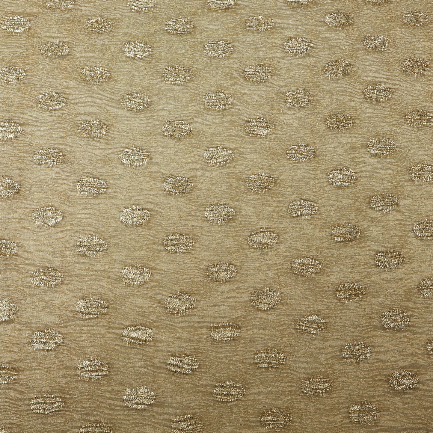 Gold Color Crush Tissue Zari Fabric