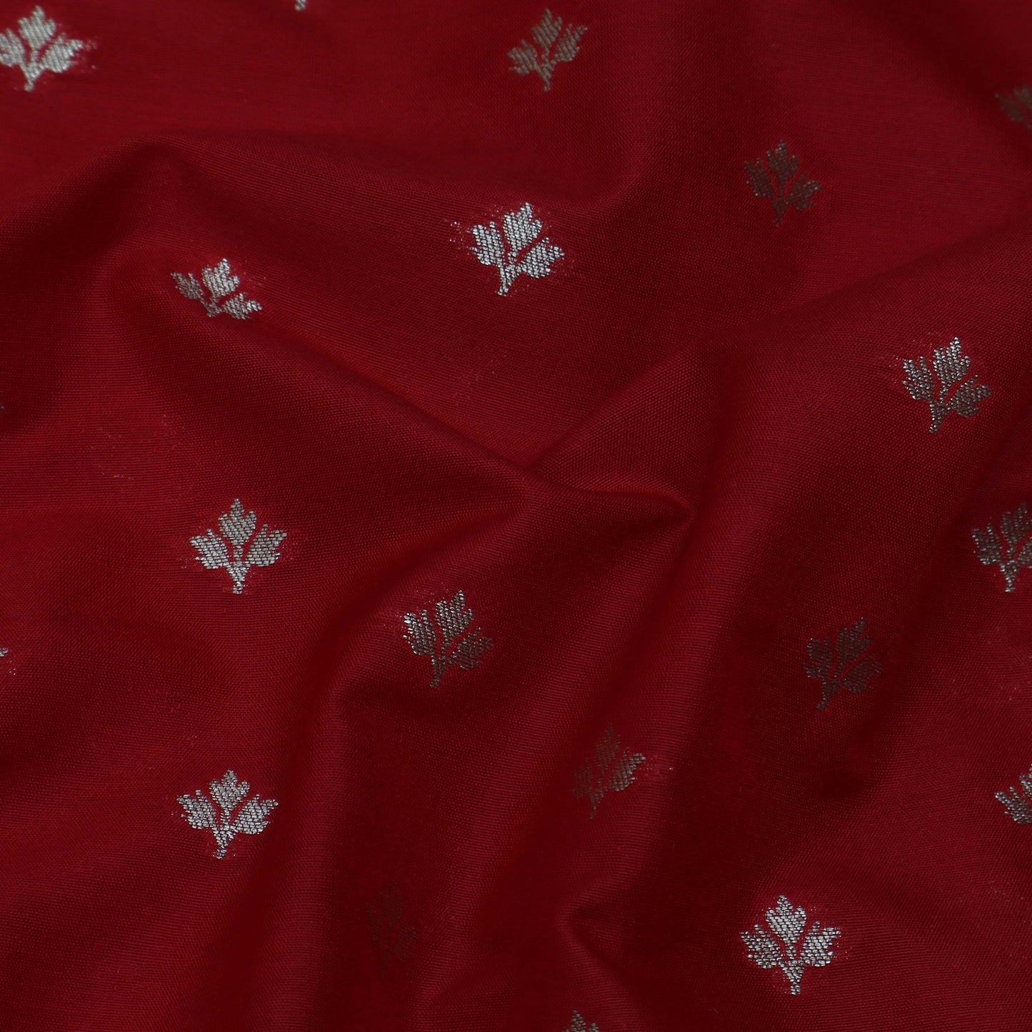 Gajri Color Brocade Fabric